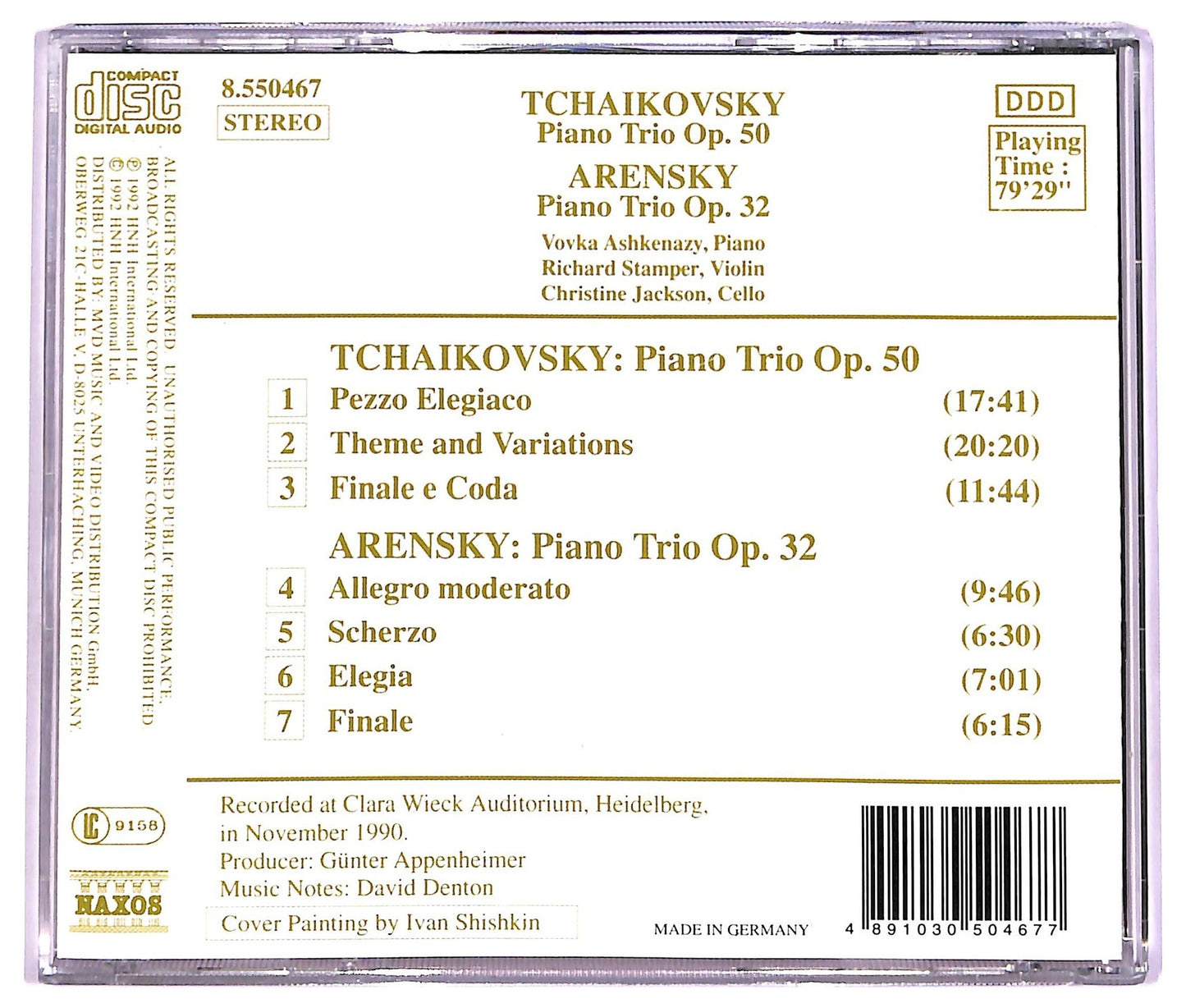 EBOND Tchaikovsky Arensky - Piano Trio Op. 50 Piano Trio Op. 32 CD CD068916