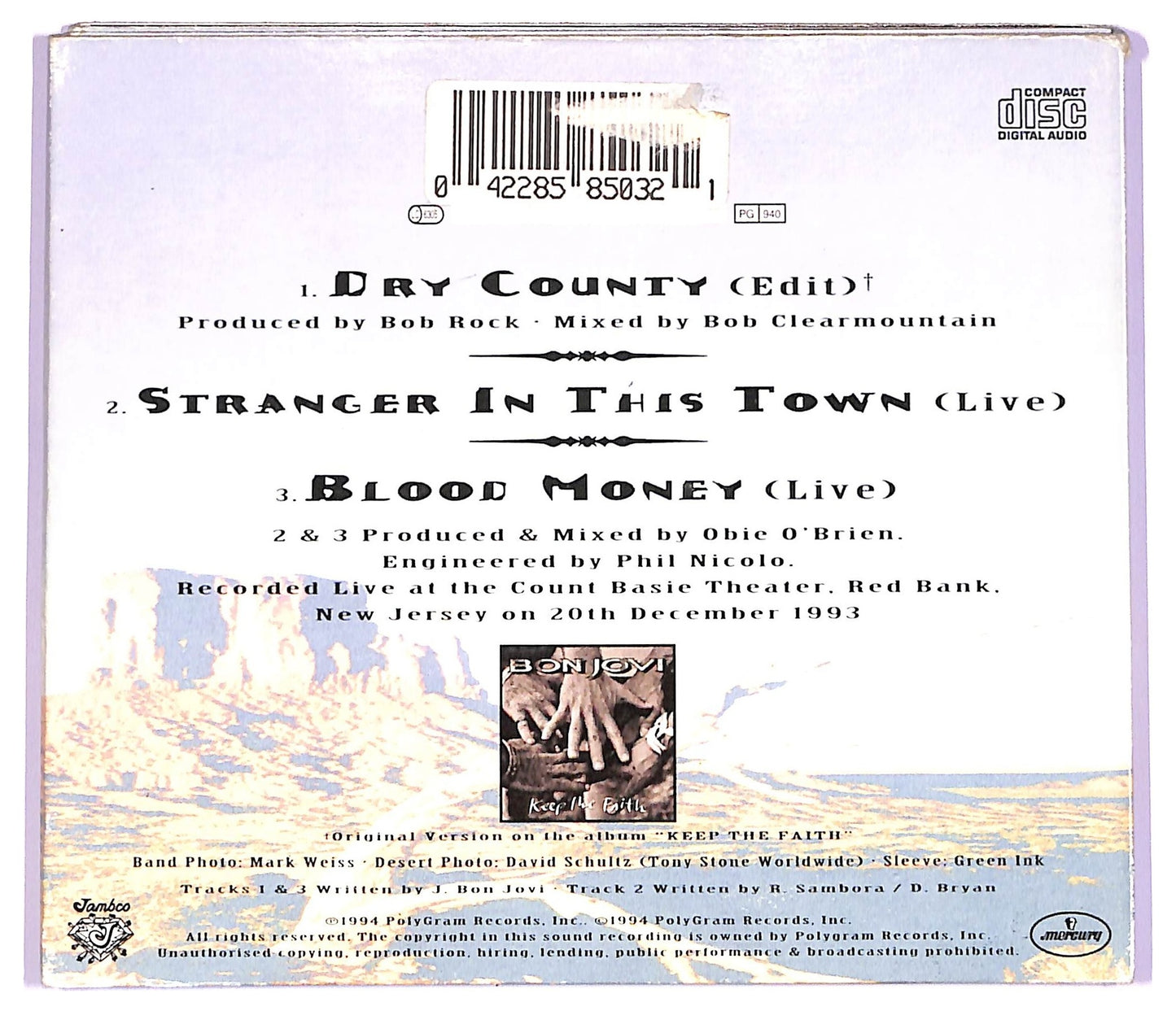 EBOND Bon Jovi - Dry County CD CD069043