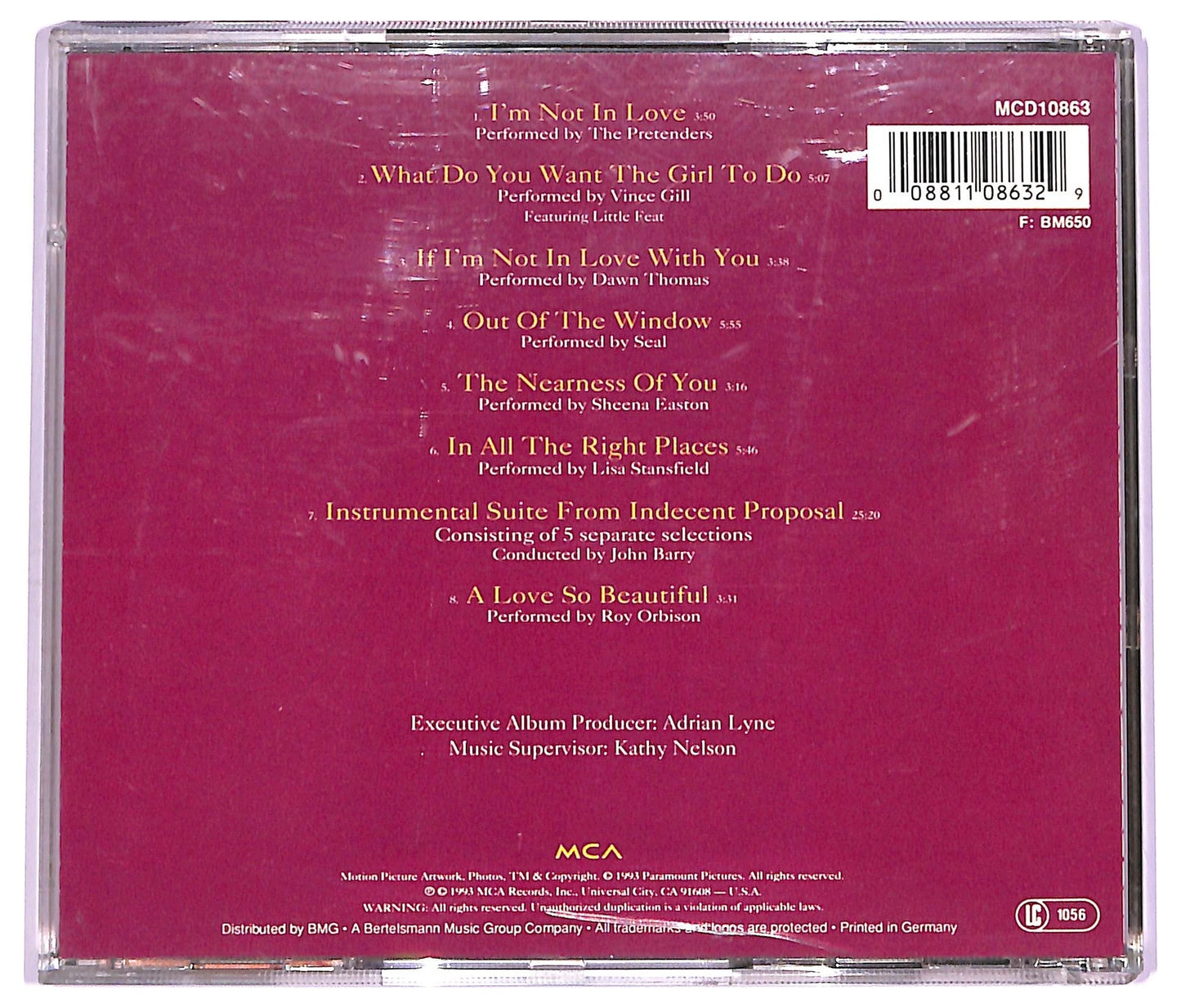 EBOND Various - Indecent Proposal ( Soundtrack) CD CD069356