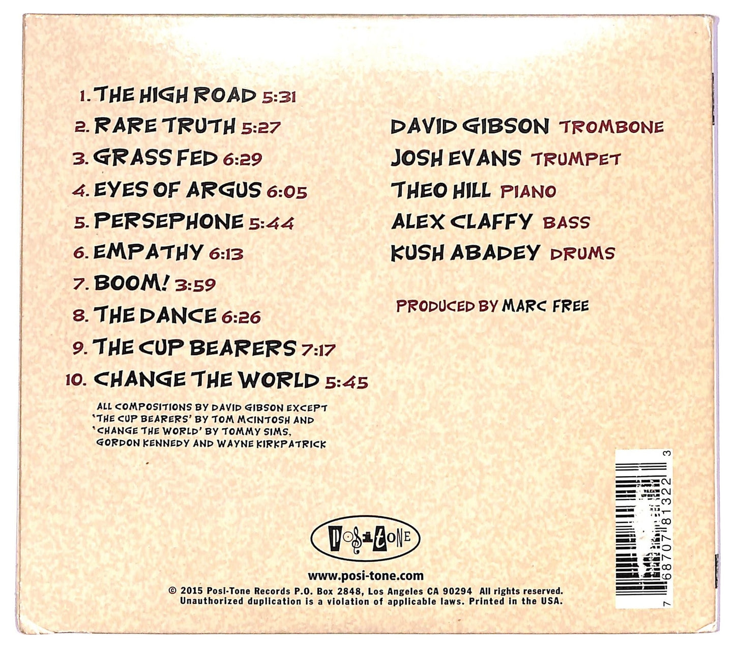 EBOND David Gibson - Boom! CD CD069608