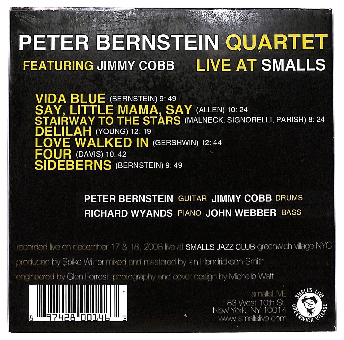 EBOND Peter Bernstein Quartet - Live At Smalls CD CD069617