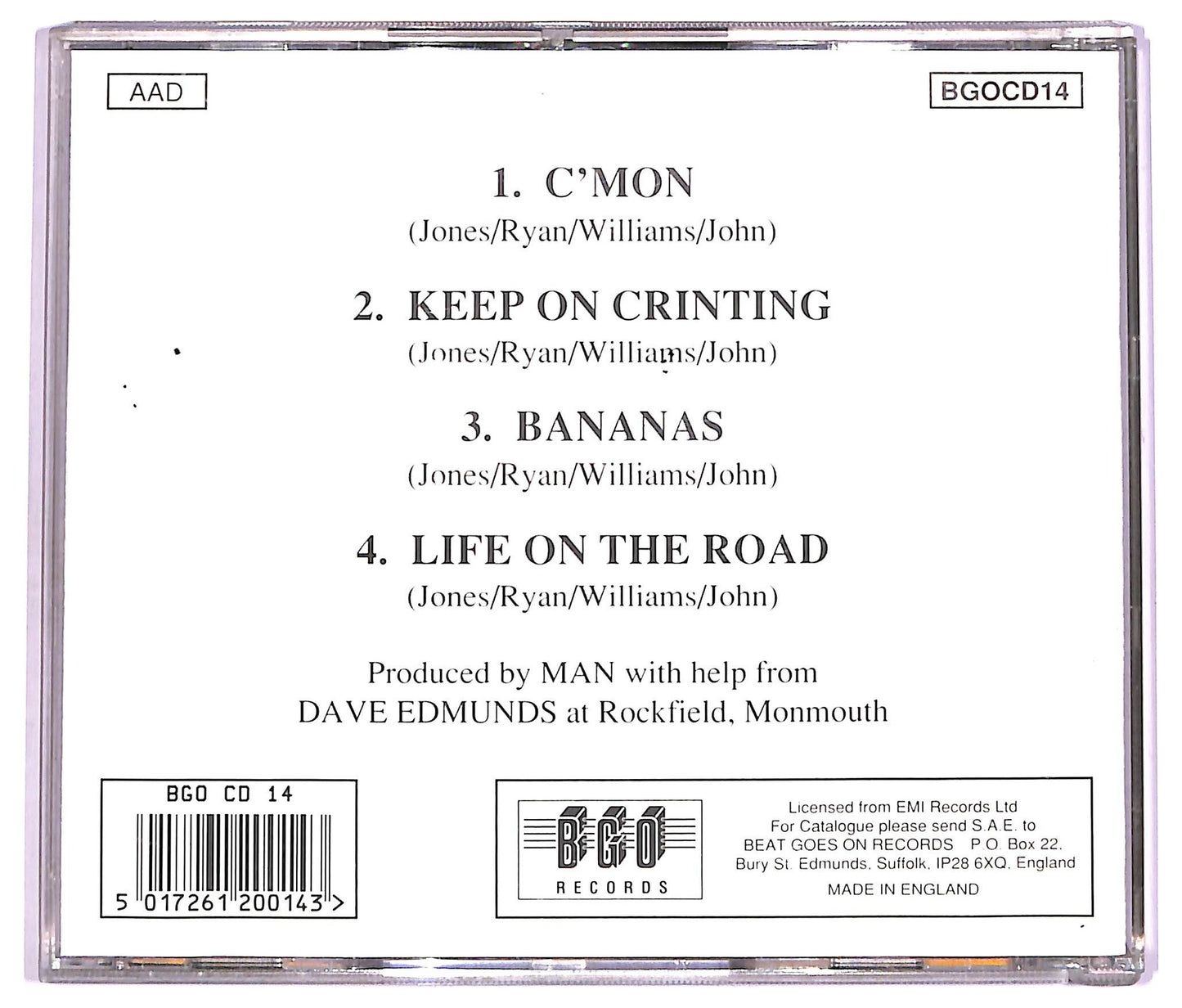 EBOND Man - Be Good To Yourself At Least Once A Day CD CD069619