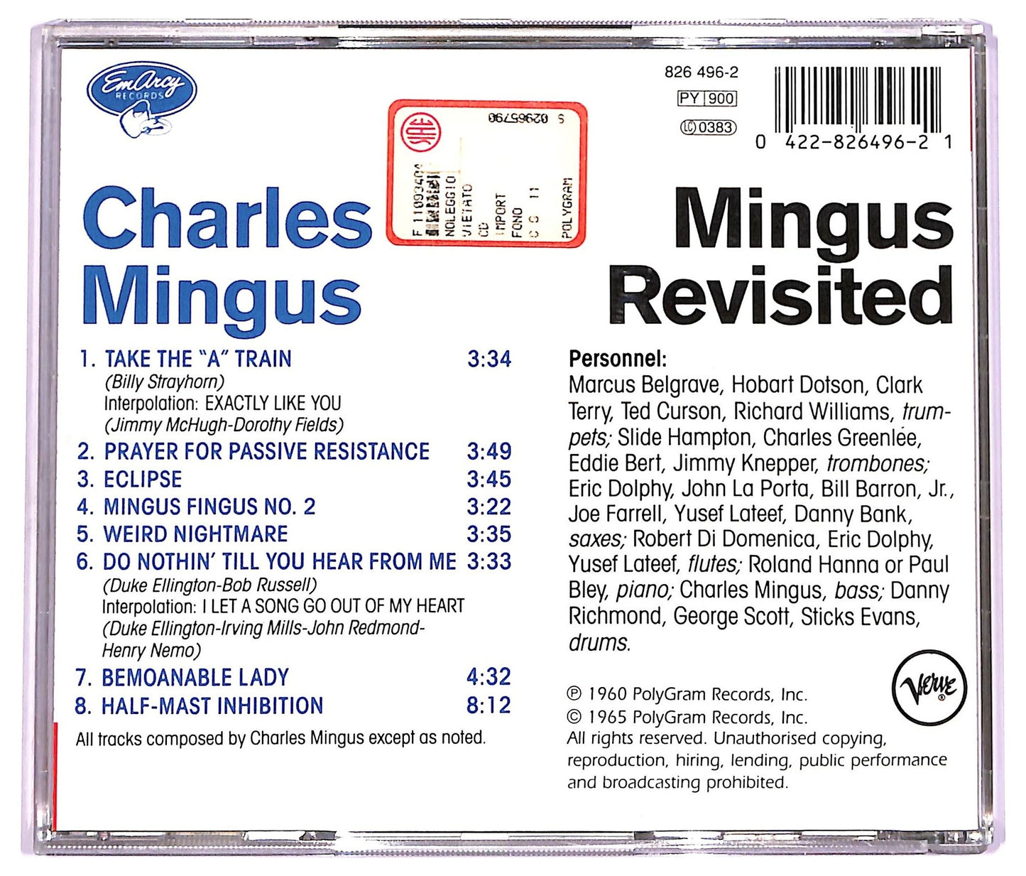 EBOND Charles Mingus - Mingus Revisited CD CD069630