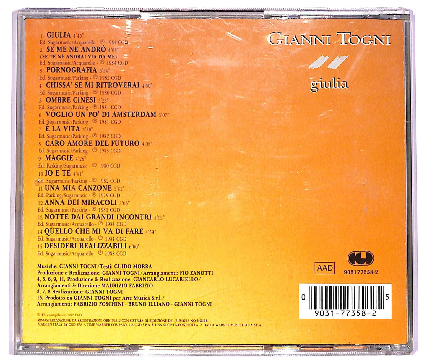 EBOND Gianni Togni - Giulia CD CD069645