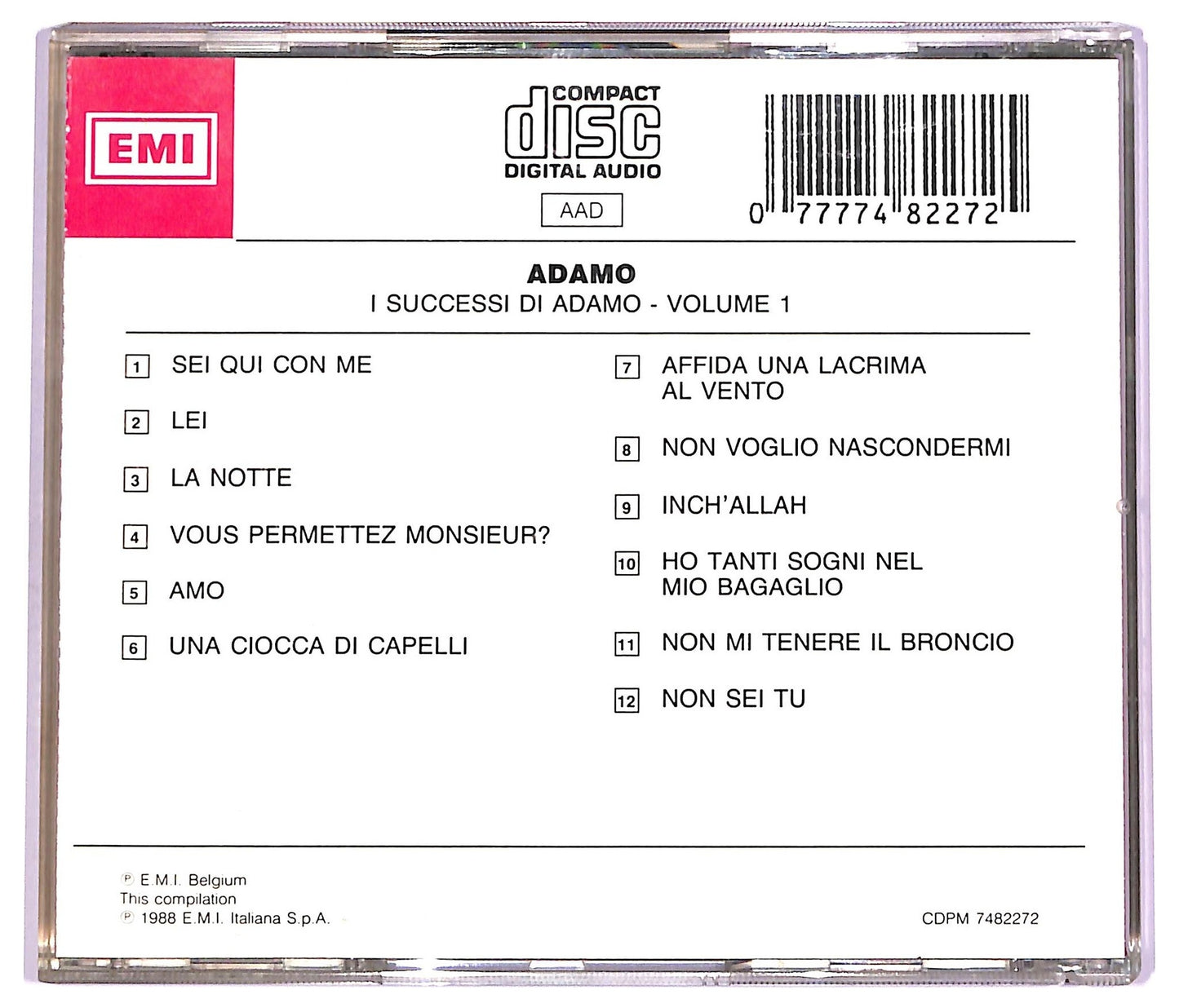 EBOND Adamo - I Successi Di Adamo - Volume 1 CD CD069708
