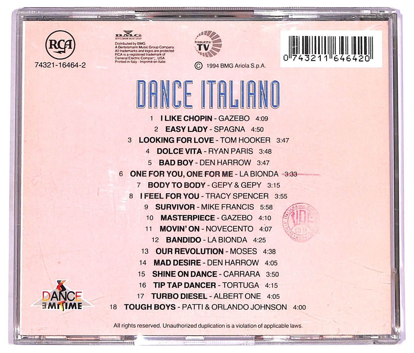 EBOND Various - Dance Italiano CD CD069762