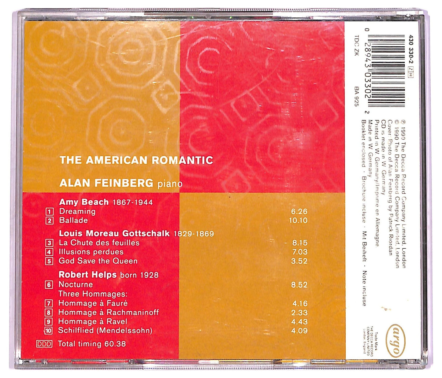 EBOND Alan Feinberg - Gottschalk · Beach · Helps - The American Romantic CD CD069810