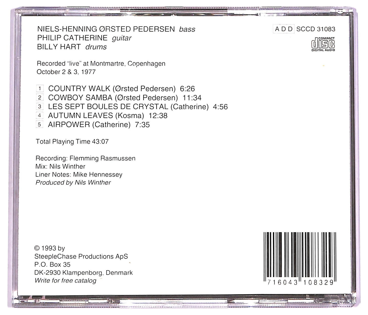 EBOND Niels-Henning orsted Pedersen Trio - Trio 1 CD CD069826