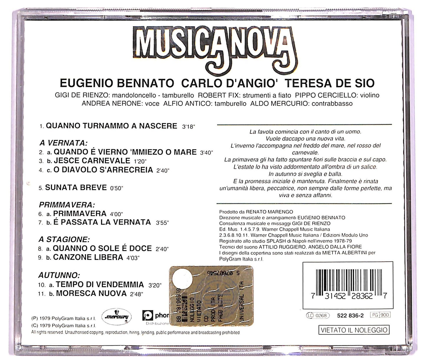 EBOND Musicanova - Quanno Turnammo A Nascere CD CD069852