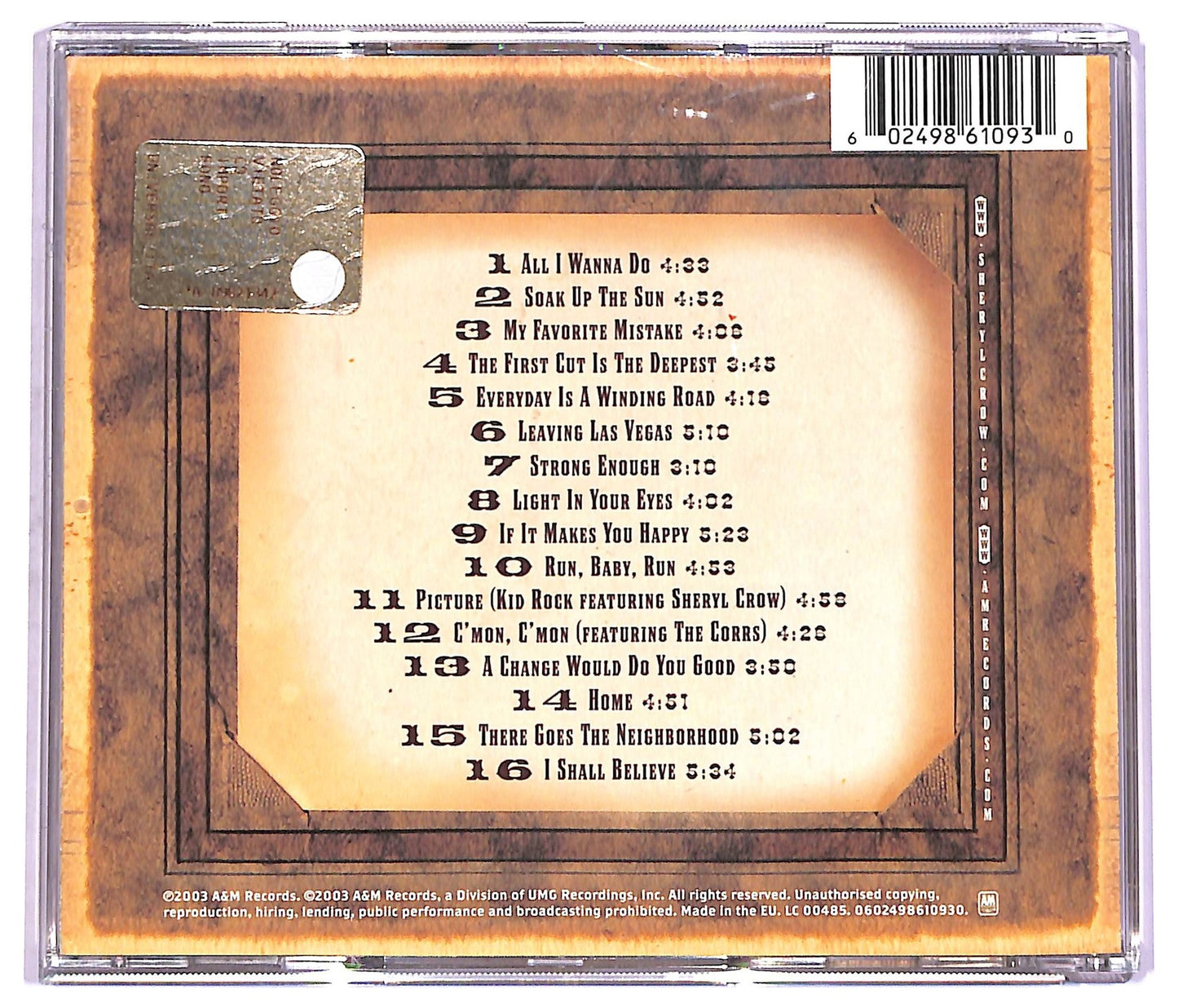 EBOND Sheryl Crow - The Very Best Of Sheryl Crow CD CD069931