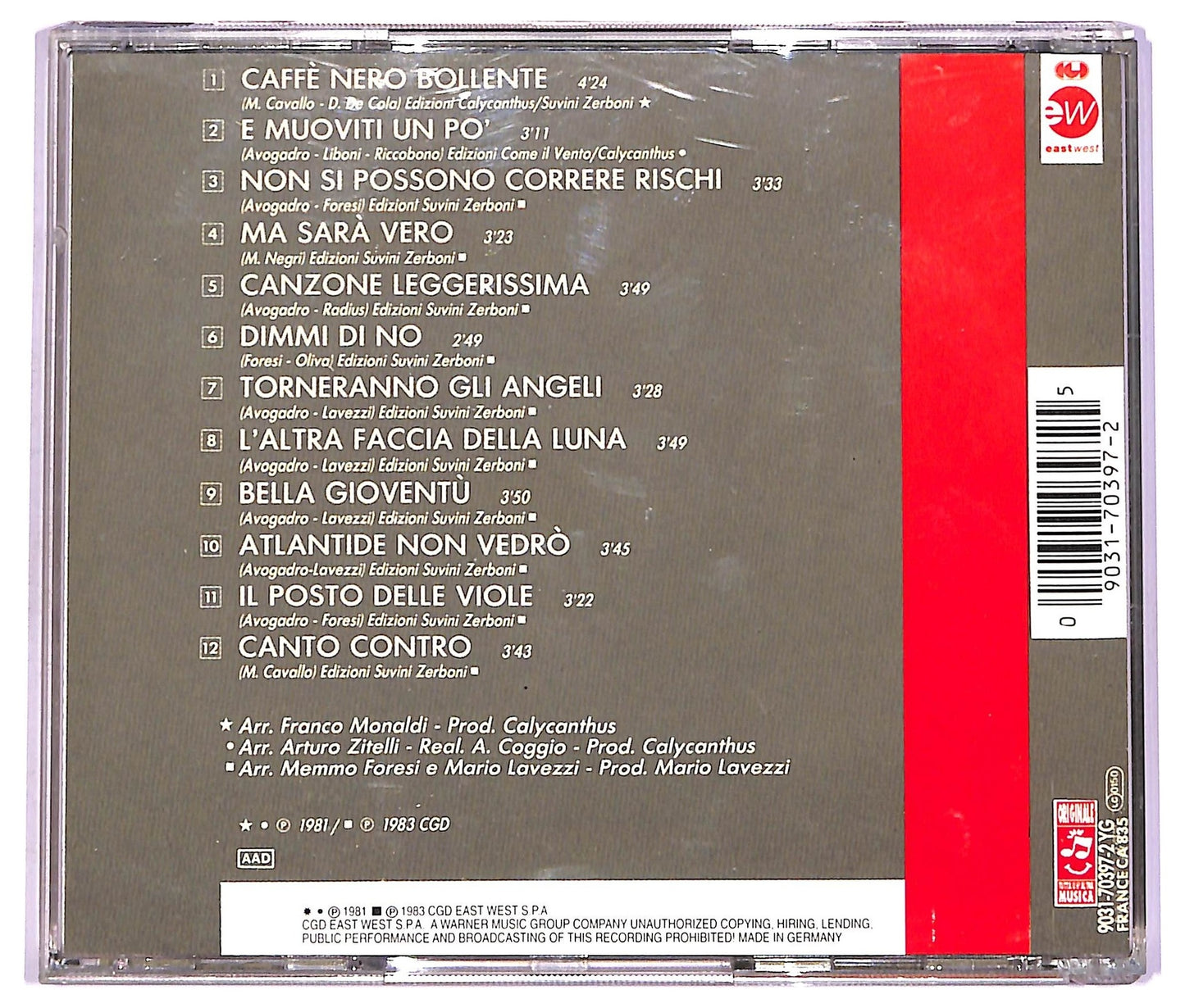 EBOND Fiorella Mannoia - Fiorella Mannoia CD CD070121