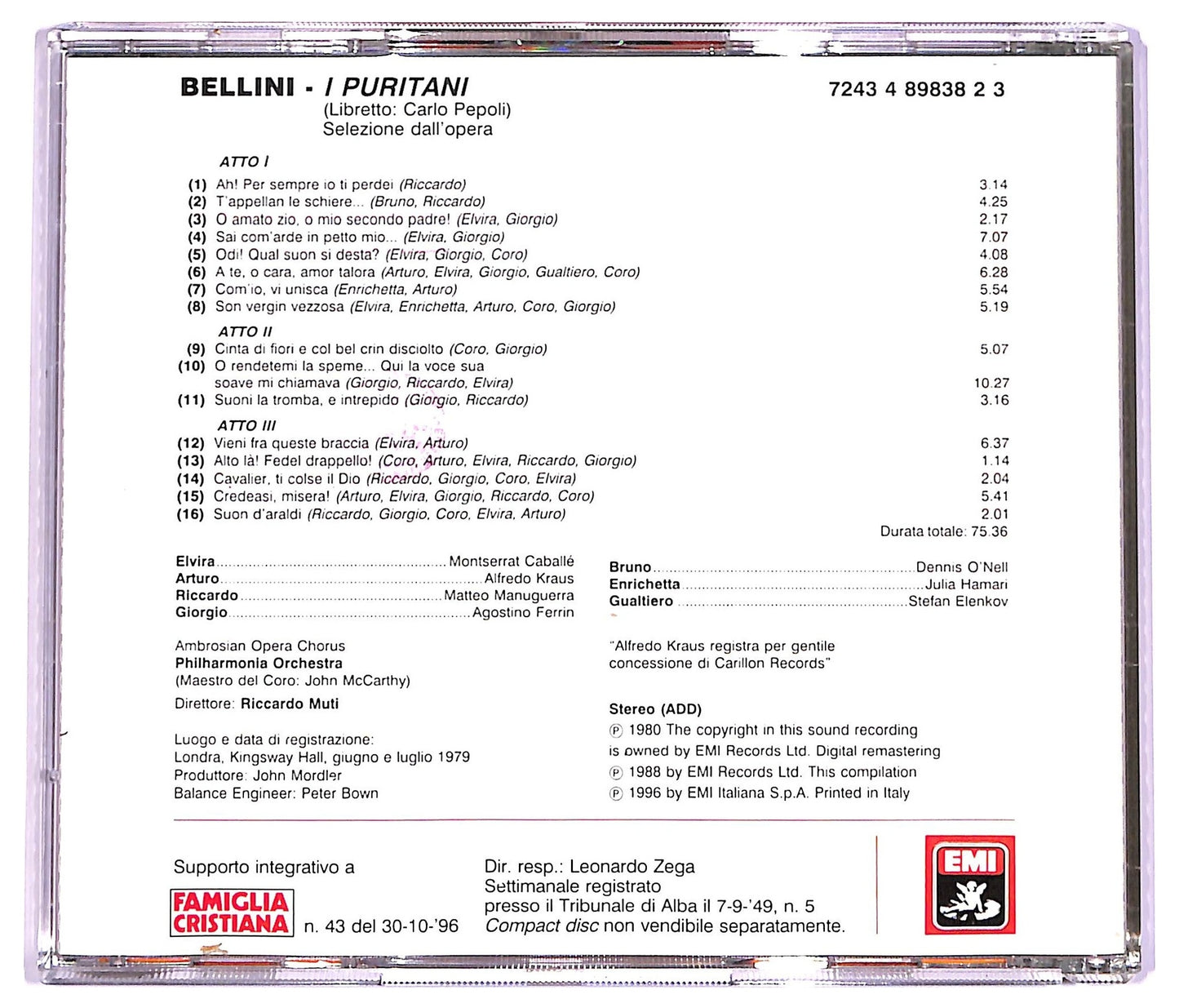 EBOND Vincenzo Bellini Riccardo Muti - I Puritani (Le Pagine Piu Belle) CD CD070255