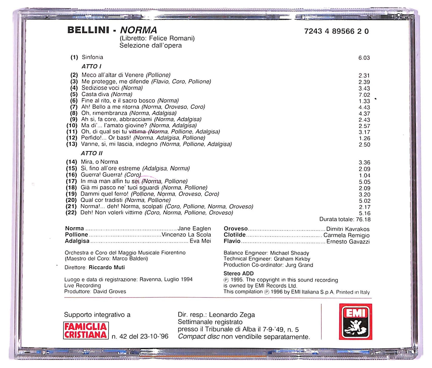 EBOND Vincenzo Bellini - Norma (Le Pagine Piu Belle) CD CD070257