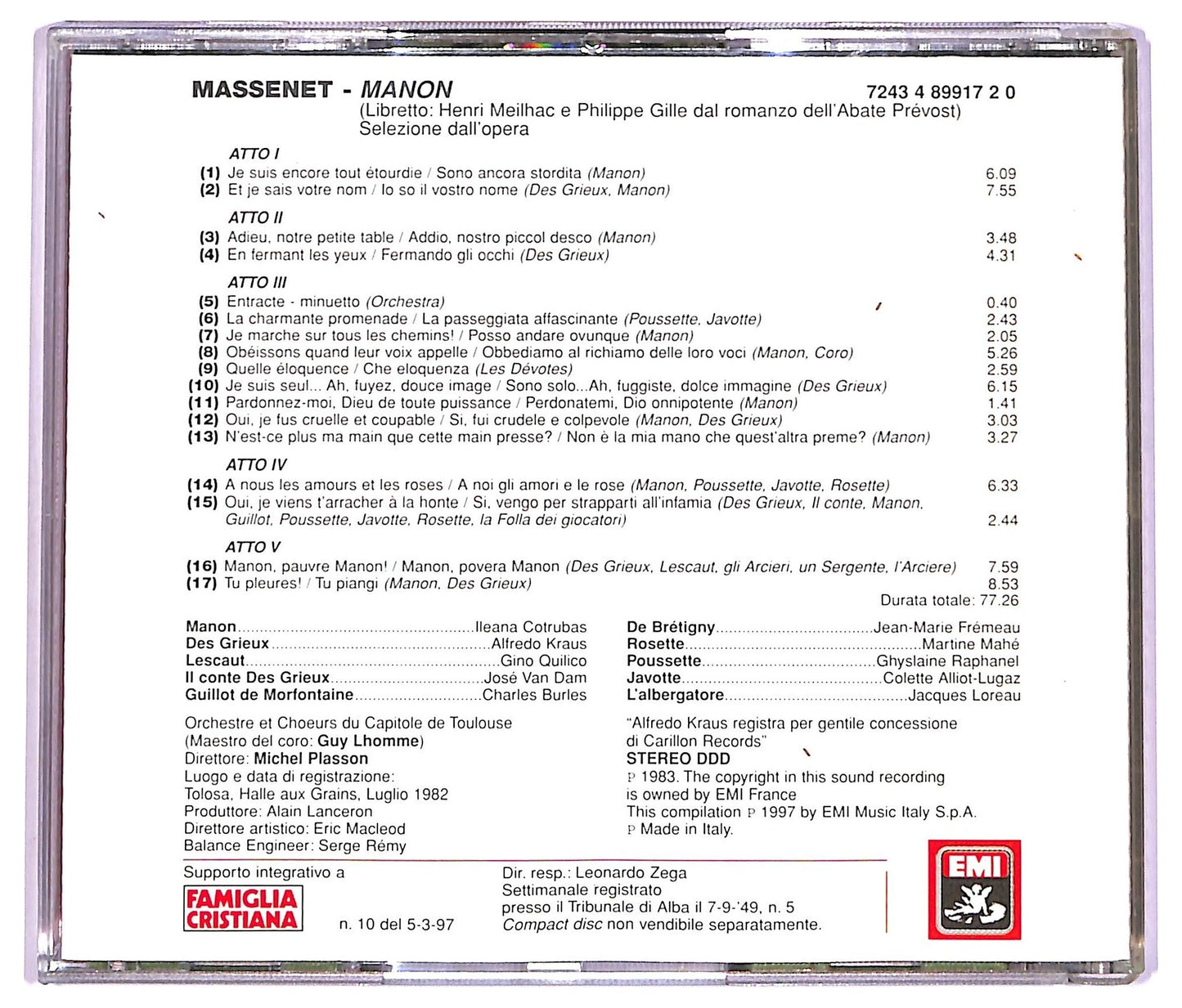 EBOND Jules Massenet - Manon (Le Pagine Piu Belle) CD CD070259