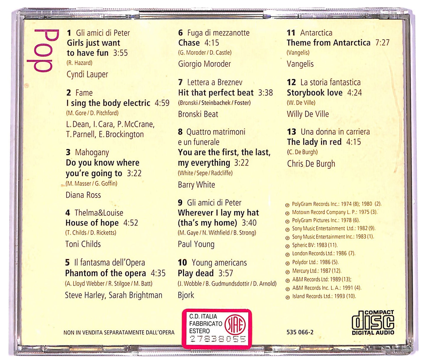 EBOND Various - Cinema & Musica - Pop CD CD070314