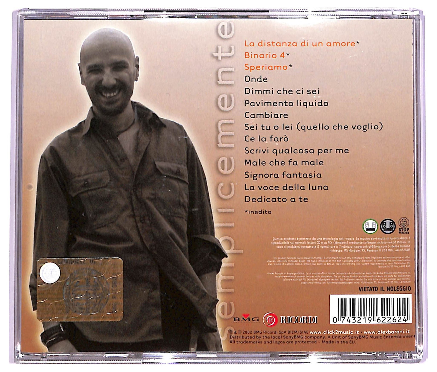 EBOND Alex Baroni - Semplicemente CD CD070322