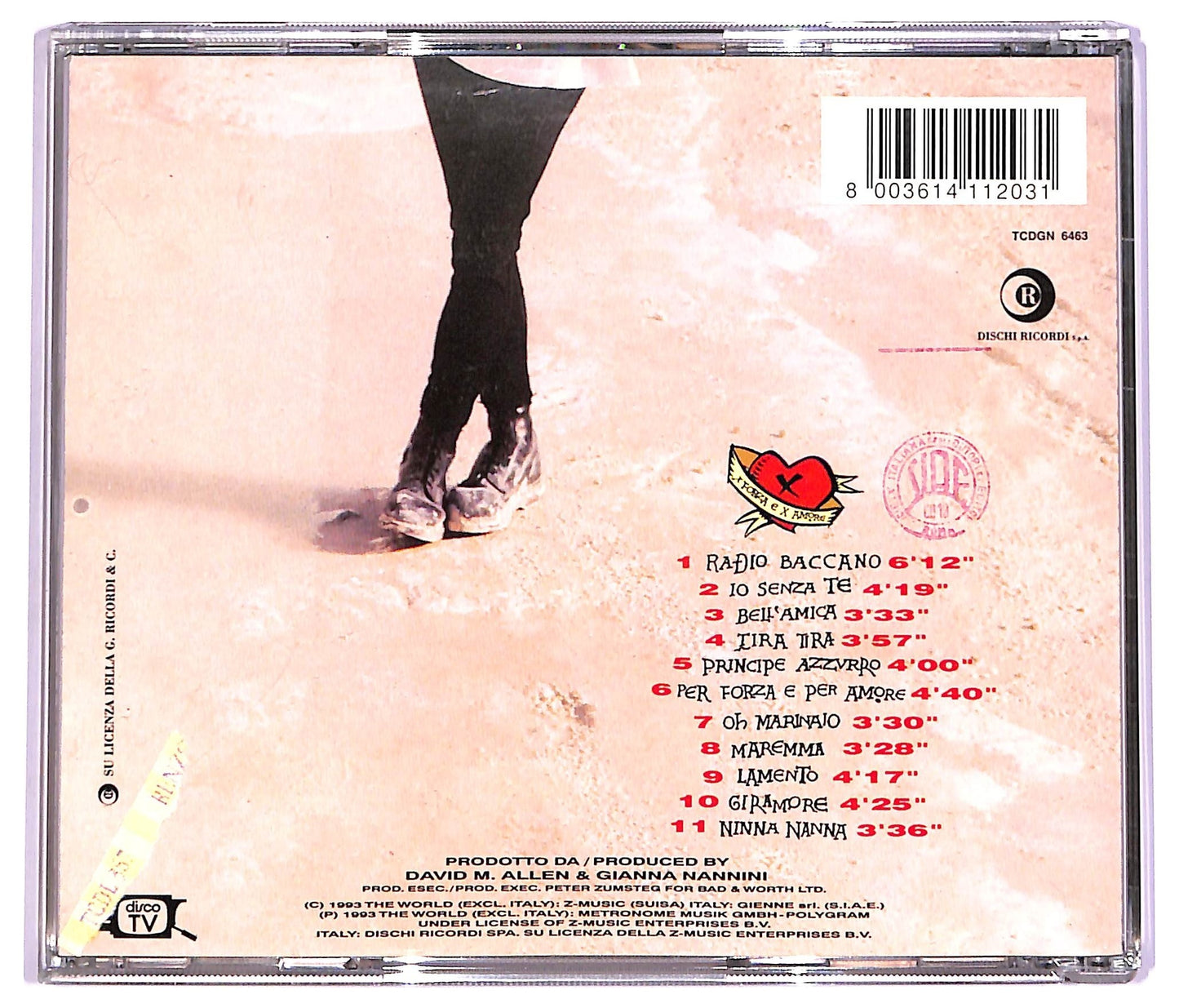 EBOND Gianna Nannini - X Forza E X Amore CD CD070351