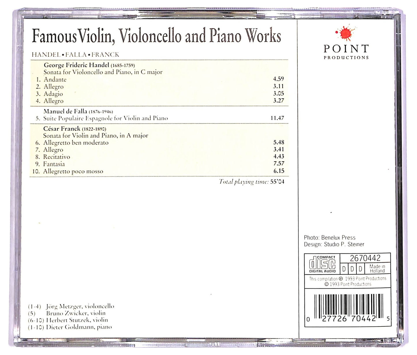 EBOND Various - Famous Violin Violoncello and Piano Works CD CD070405