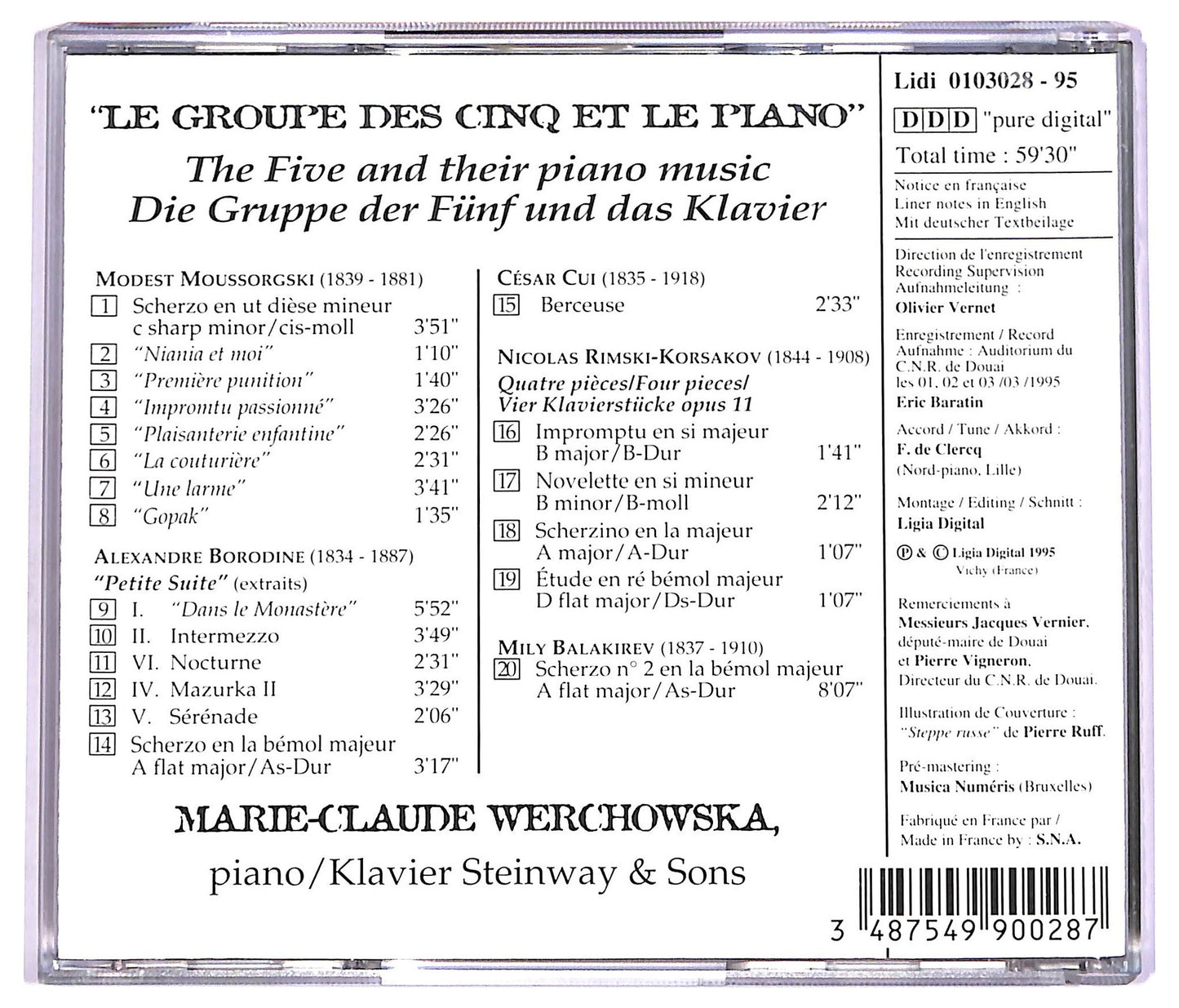 EBOND Marie-Claude Werchowska - Le Groupe Des Cinq Et Le Piano CD CD070406