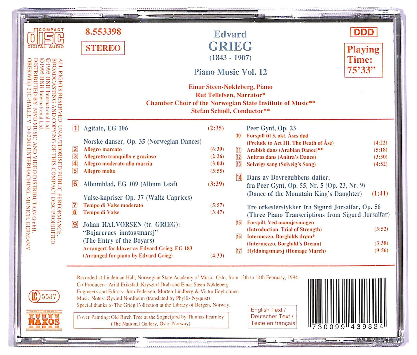 EBOND Grieg - Piano Music Vol. 12 CD CD070411