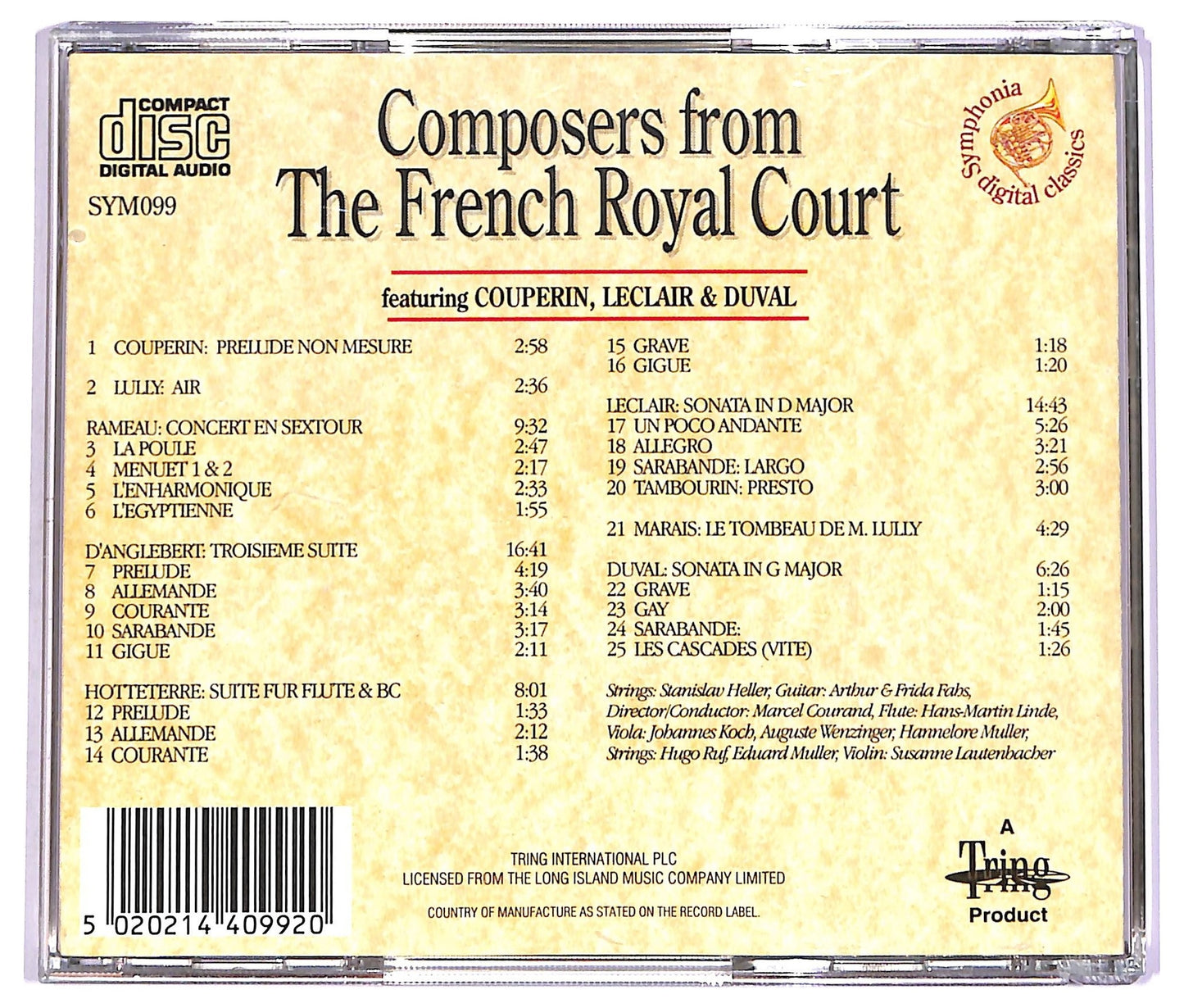 EBOND Various - Composers From The French Royal Court CD CD070418