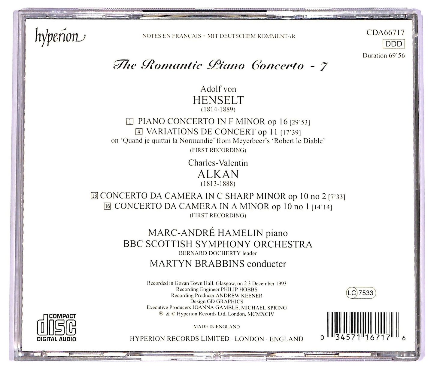 EBOND Henselt - The romantic piano concerto 7 CD CD070424