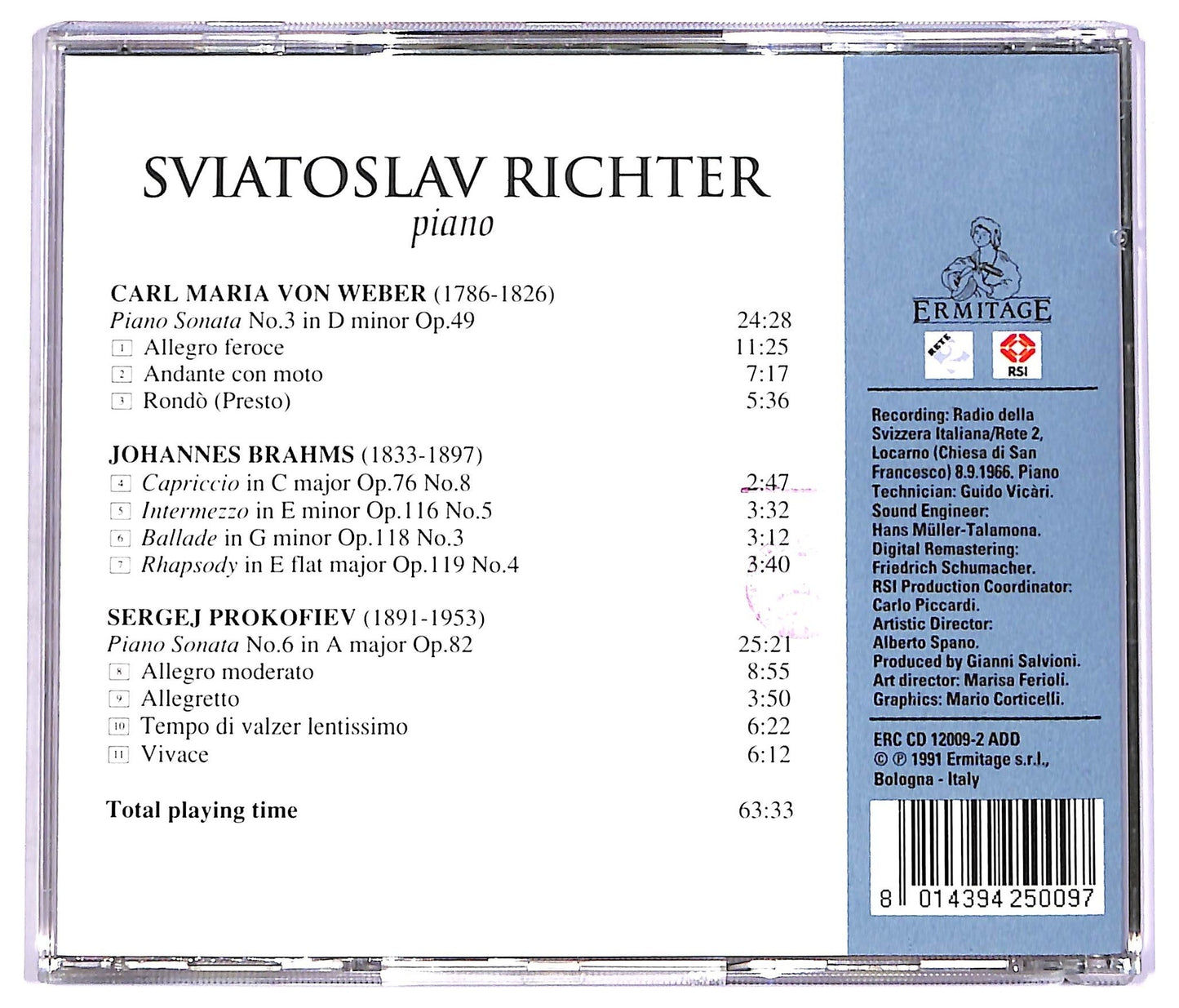 EBOND Sviatoslav Richter - Piano CD CD070429