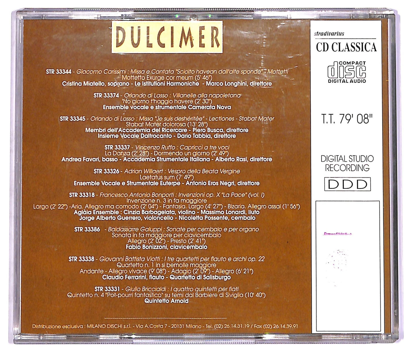 EBOND Giacomo Carissimi - Dulcimer CD CD070430