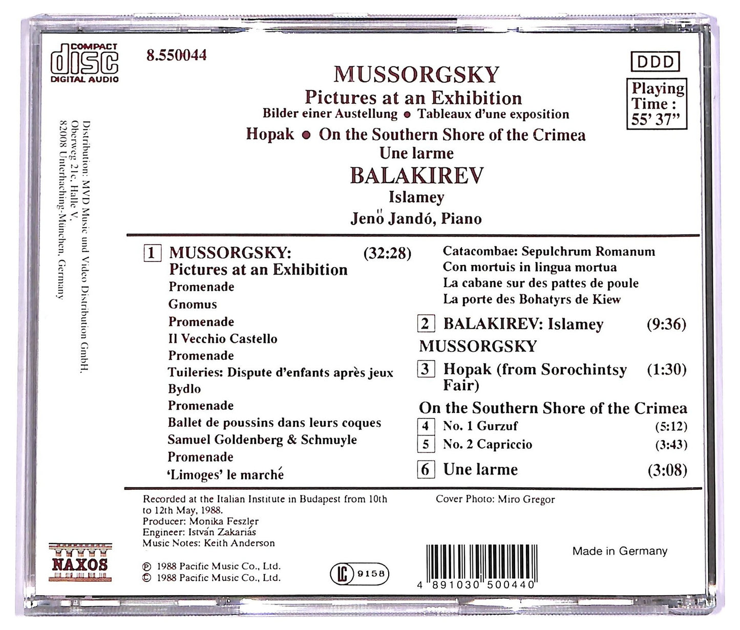 EBOND Mussorgsky Balakirev - Pictures At An Exhibition CD CD070441