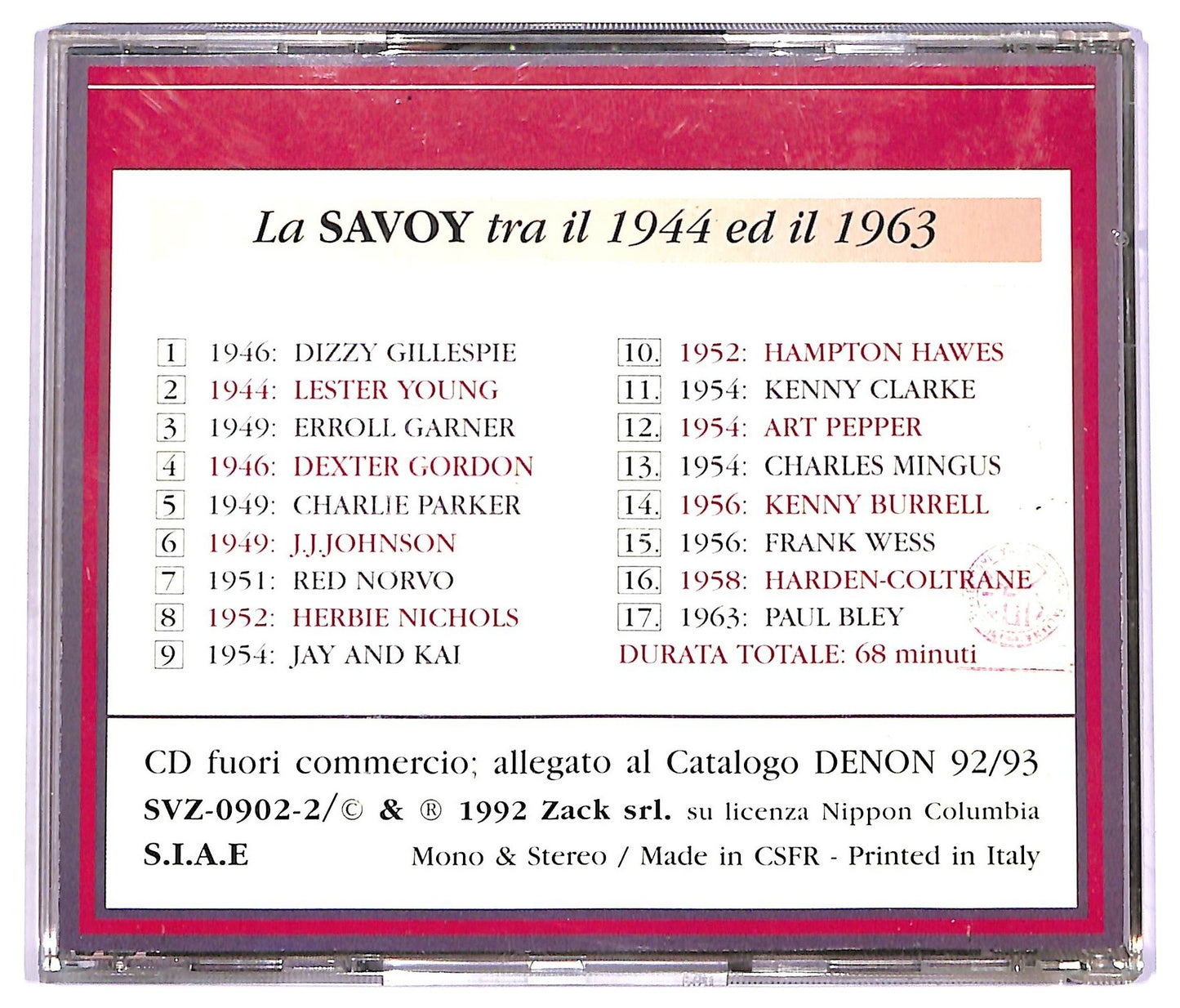 EBOND Charlie Parker - Charlie Parker dal 1944 al 1963 CD CD070503