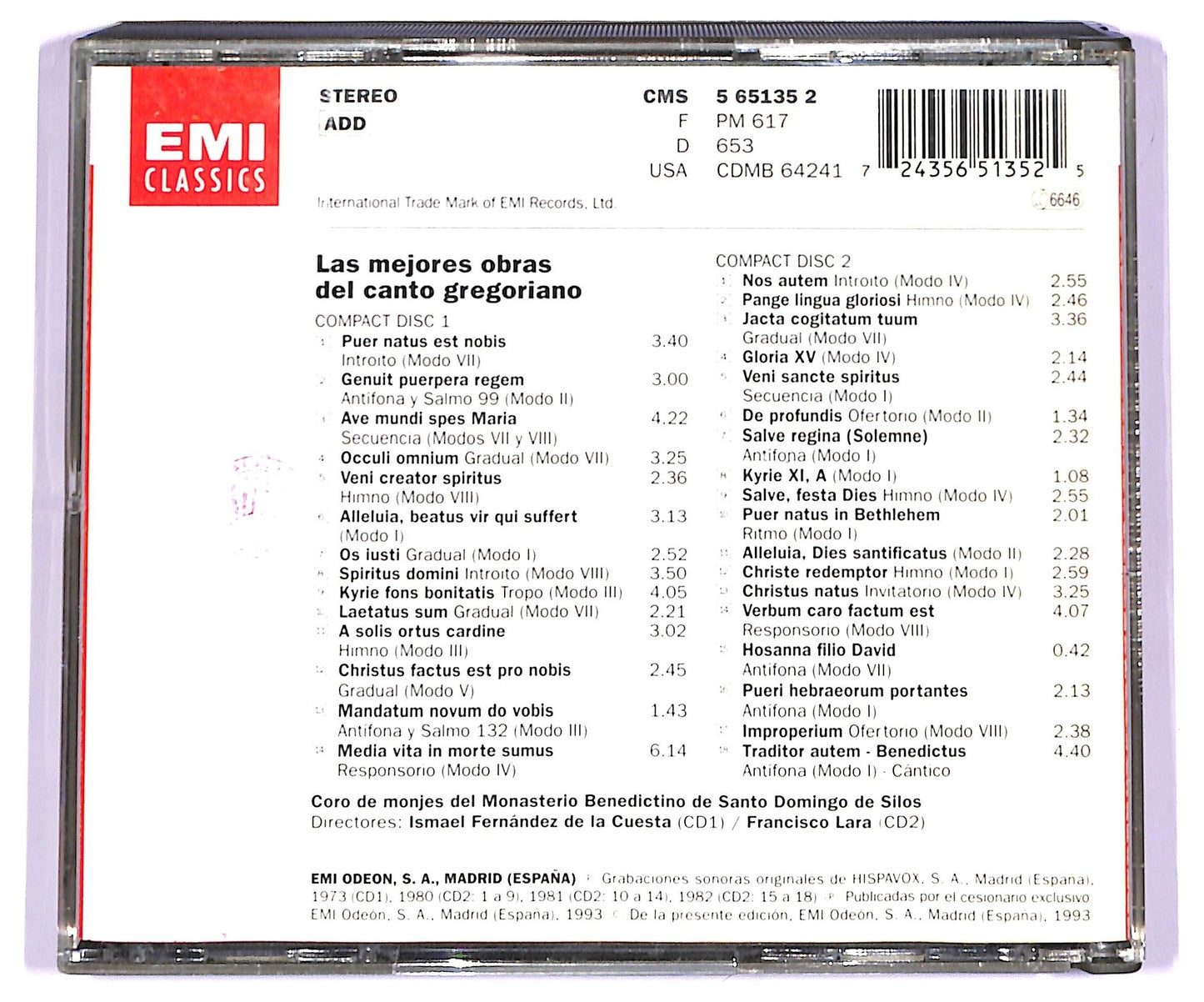 EBOND Various - Las Mejores Obras Del Canto Gregoriano CD CD070510