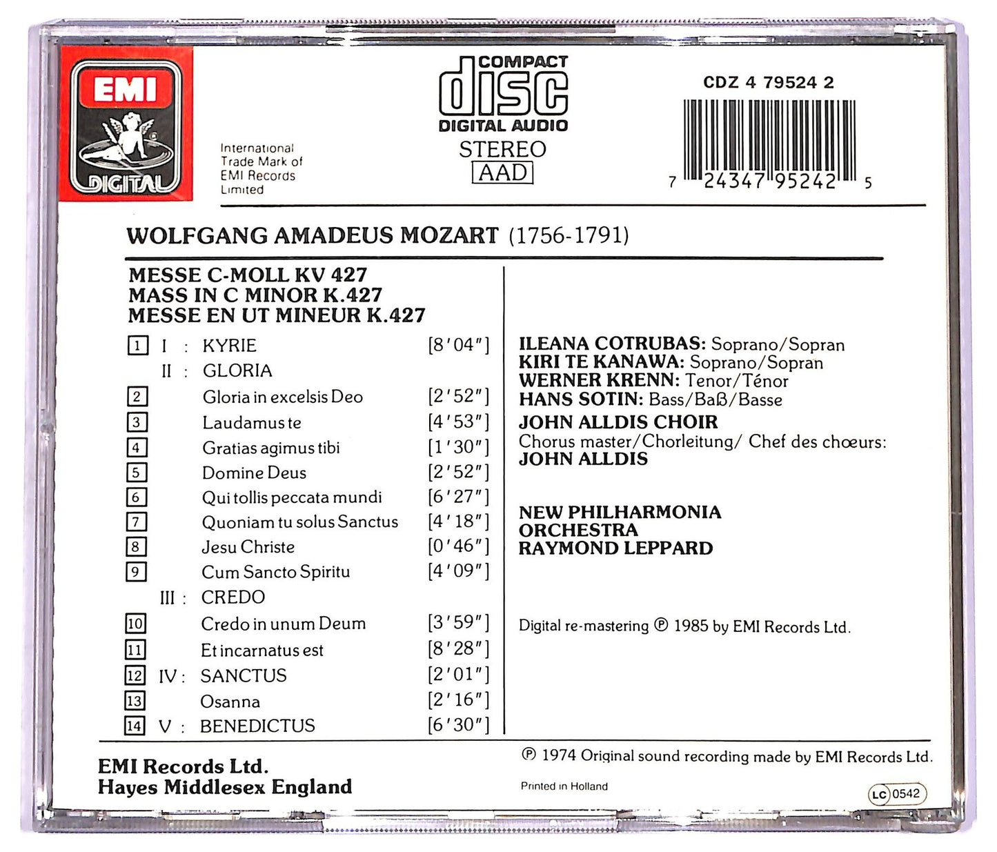 EBOND Mozart - Messe C-Moll Mass In C Minor Messe En Ut Mineur CD CD070529