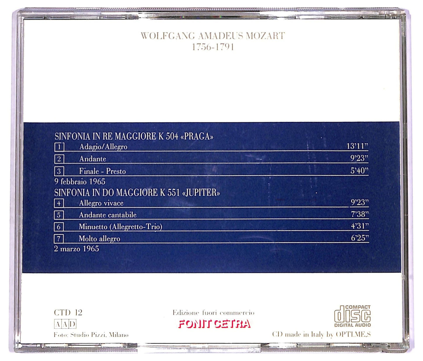 EBOND Mozart - Sinfonia in re maggiore K 504 praga CD CD070608