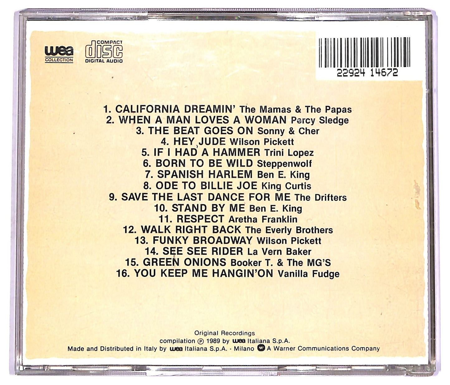 EBOND Various - The Hot '60s: 16 Greatest Hits, Vol. 2 CD CD070617