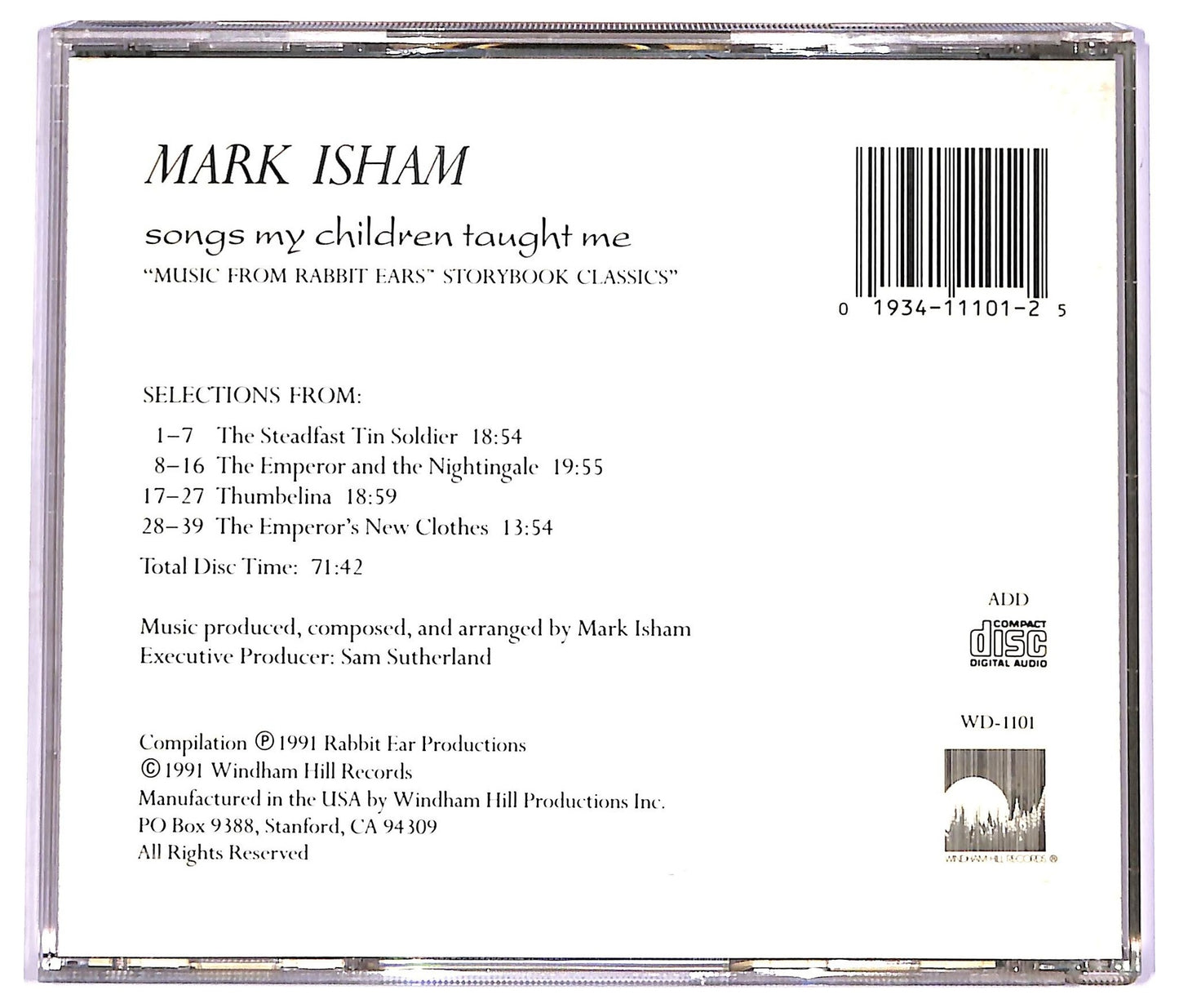 EBOND Mark Isham - Songs My Children Taught Me CD CD070637