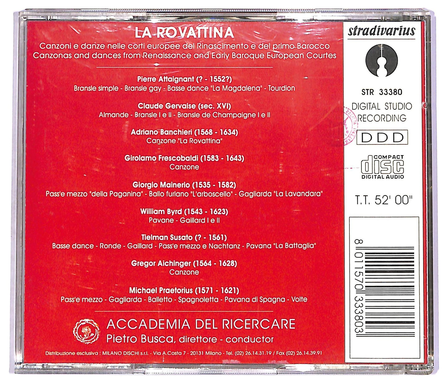 EBOND Accademia Del Ricercare - La Rovattina CD CD070714
