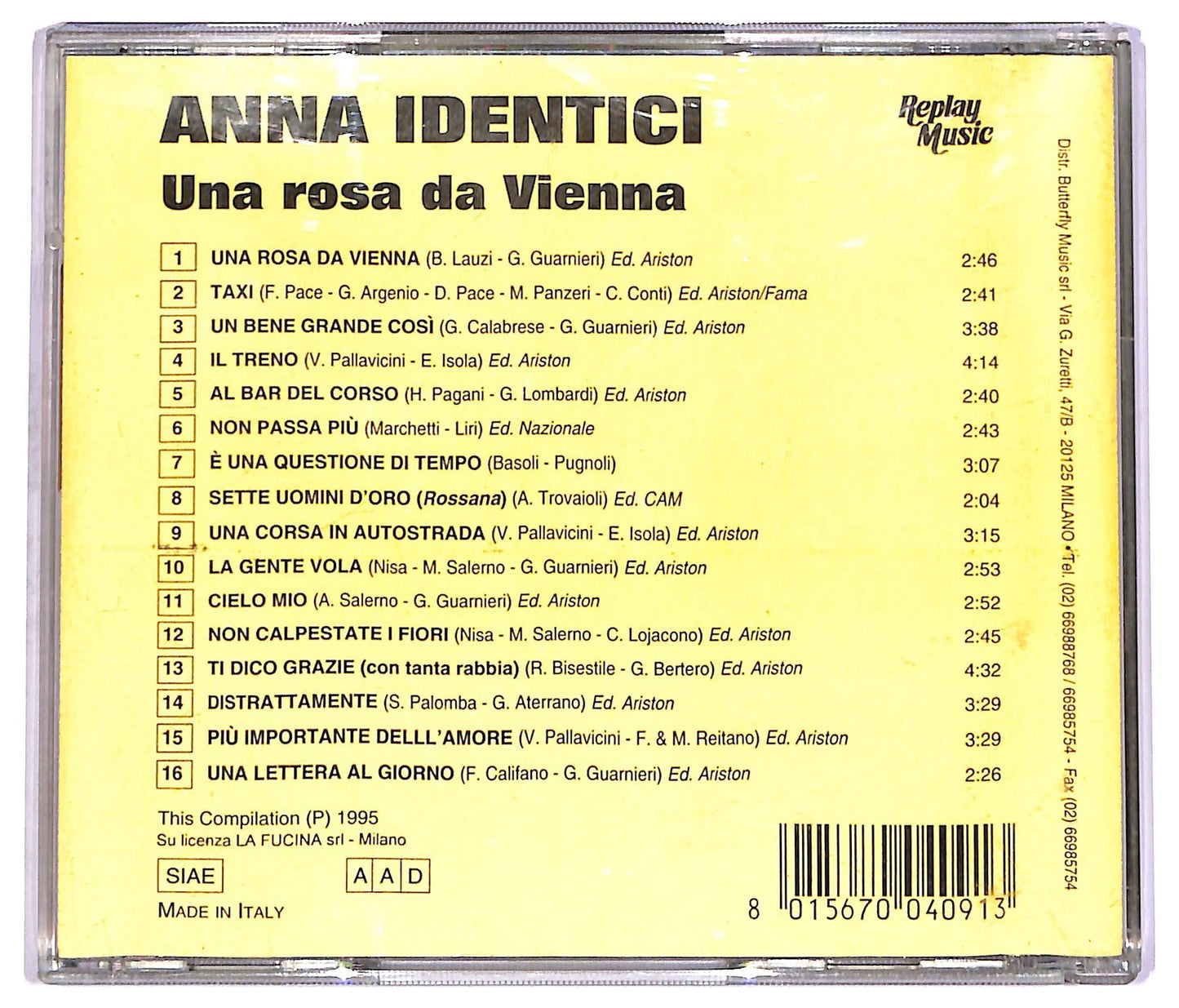 EBOND Anna Identici - Una Rosa Da Vienna CD CD070725