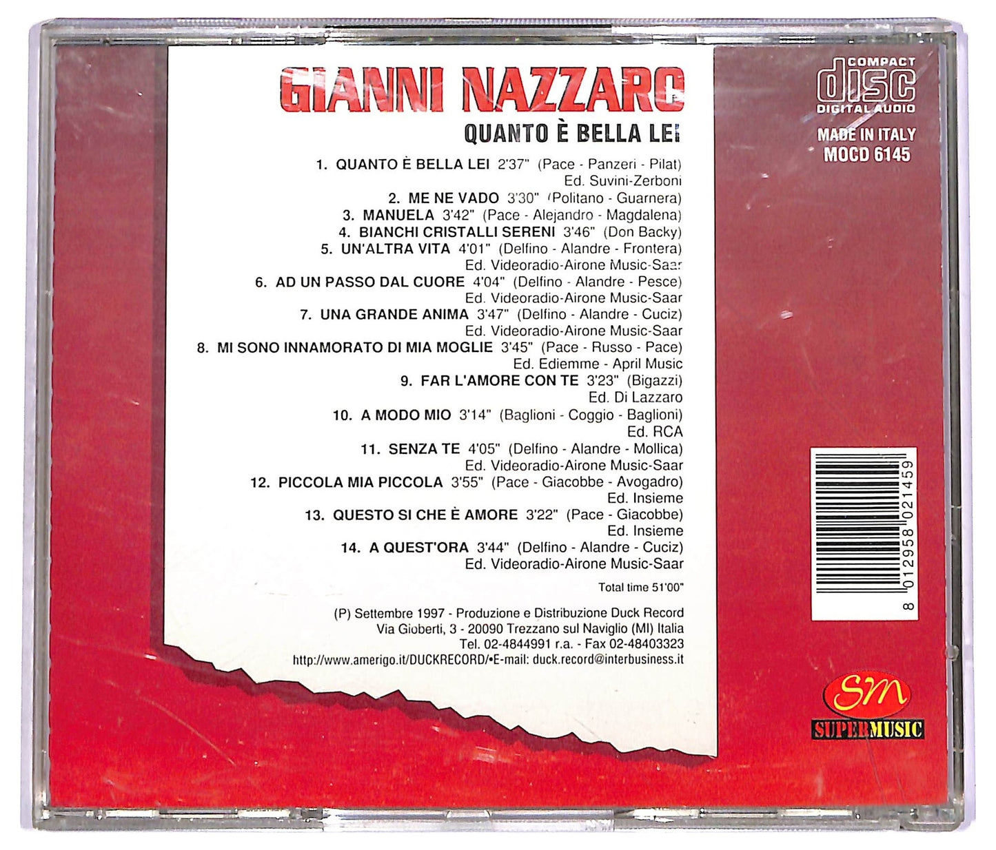 EBOND Gianni Nazzaro - Quanto E Bella Lei CD CD070734