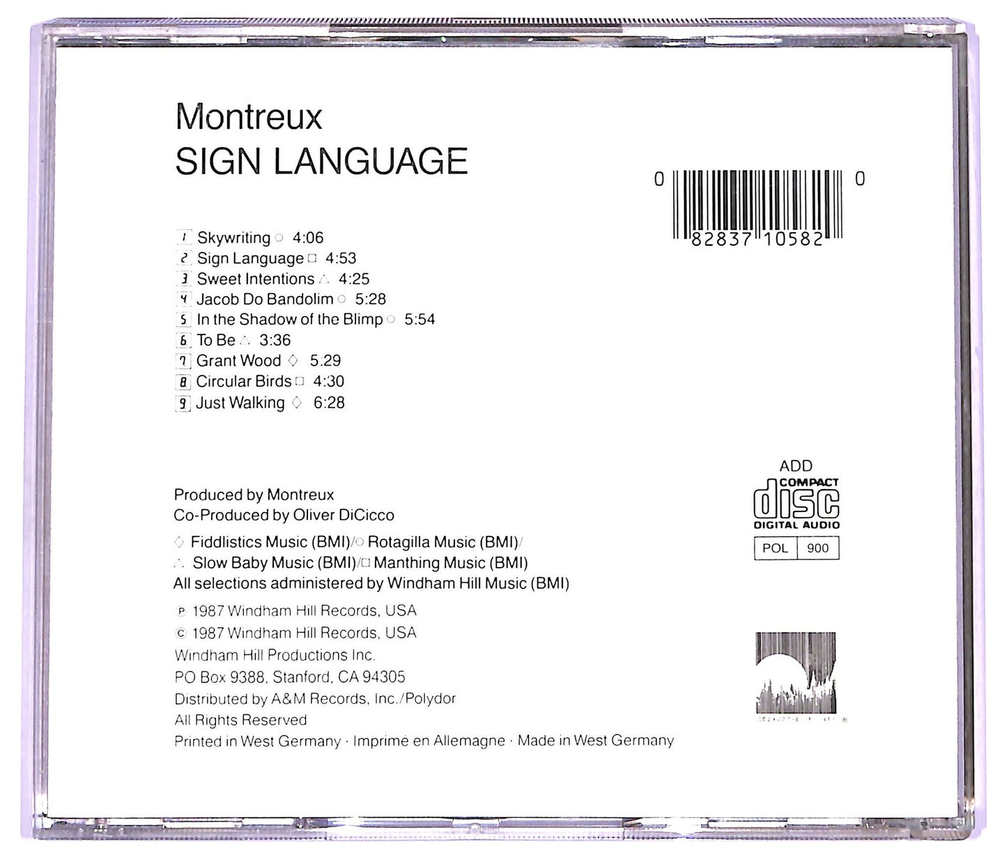 EBOND Montreux - Sign Language CD CD070917