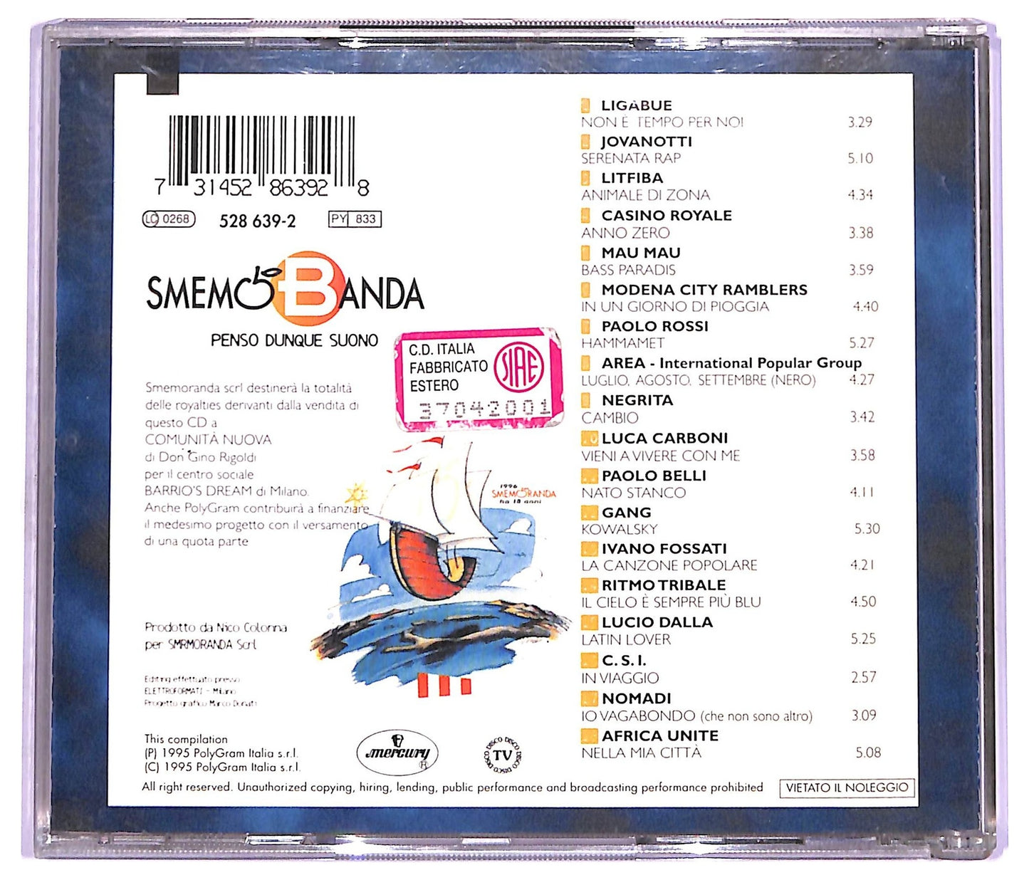 EBOND Various - Smemobanda - Penso Dunque Suono CD CD071148