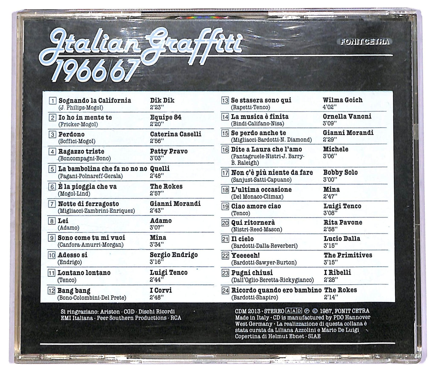 EBOND Various - Italian Graffiti 1966/67 CD CD071334