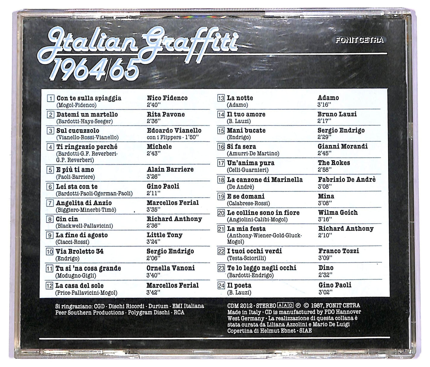 EBOND Various - Italian Graffiti 1964/65 CD CD071335