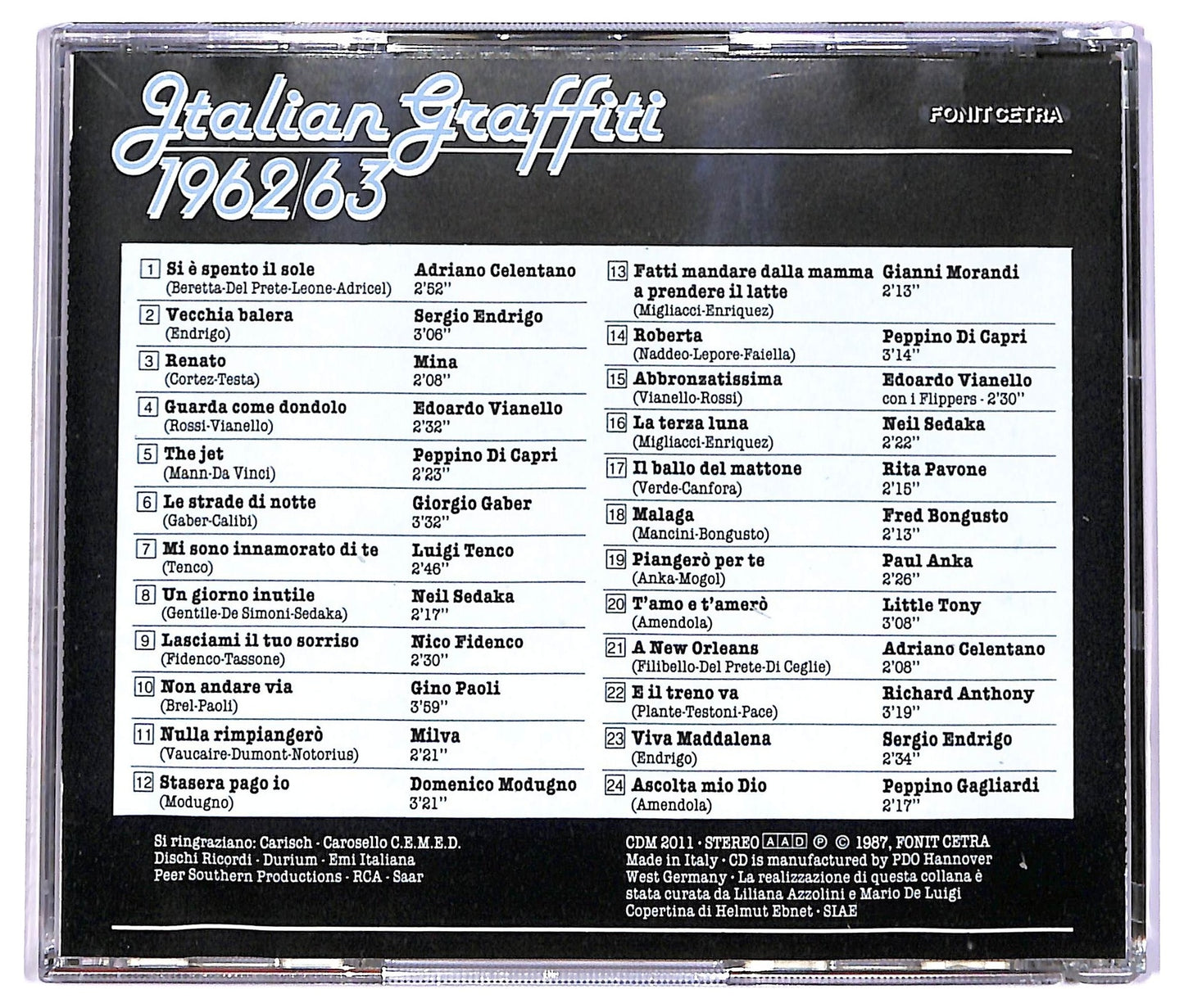 EBOND Various - Italian Graffiti 1962-63 CD CD071336