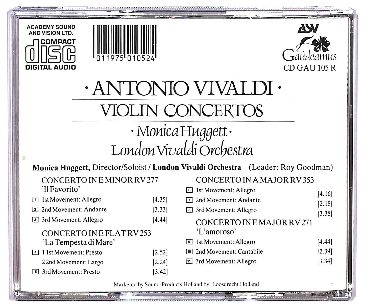 EBOND Monica Huggett , London Vivaldi Orchestra - Vivaldi Violin Concertos CD CD071511