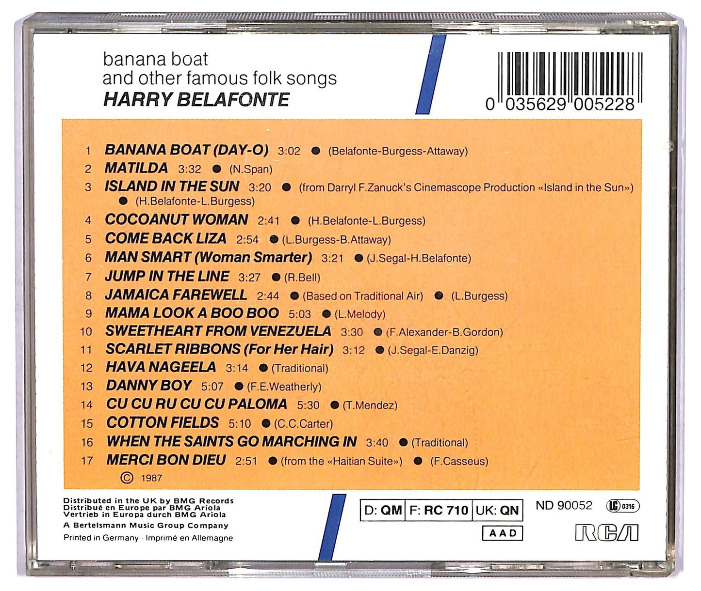 EBOND Harry Belafonte - Banana Boat And Other Famous Folk Songs CD CD071516