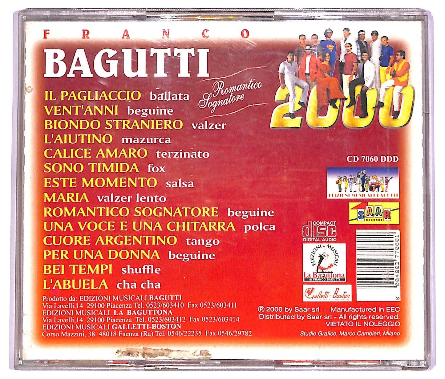 EBOND Franco Bagutti - Romantico Sognatore CD CD071628