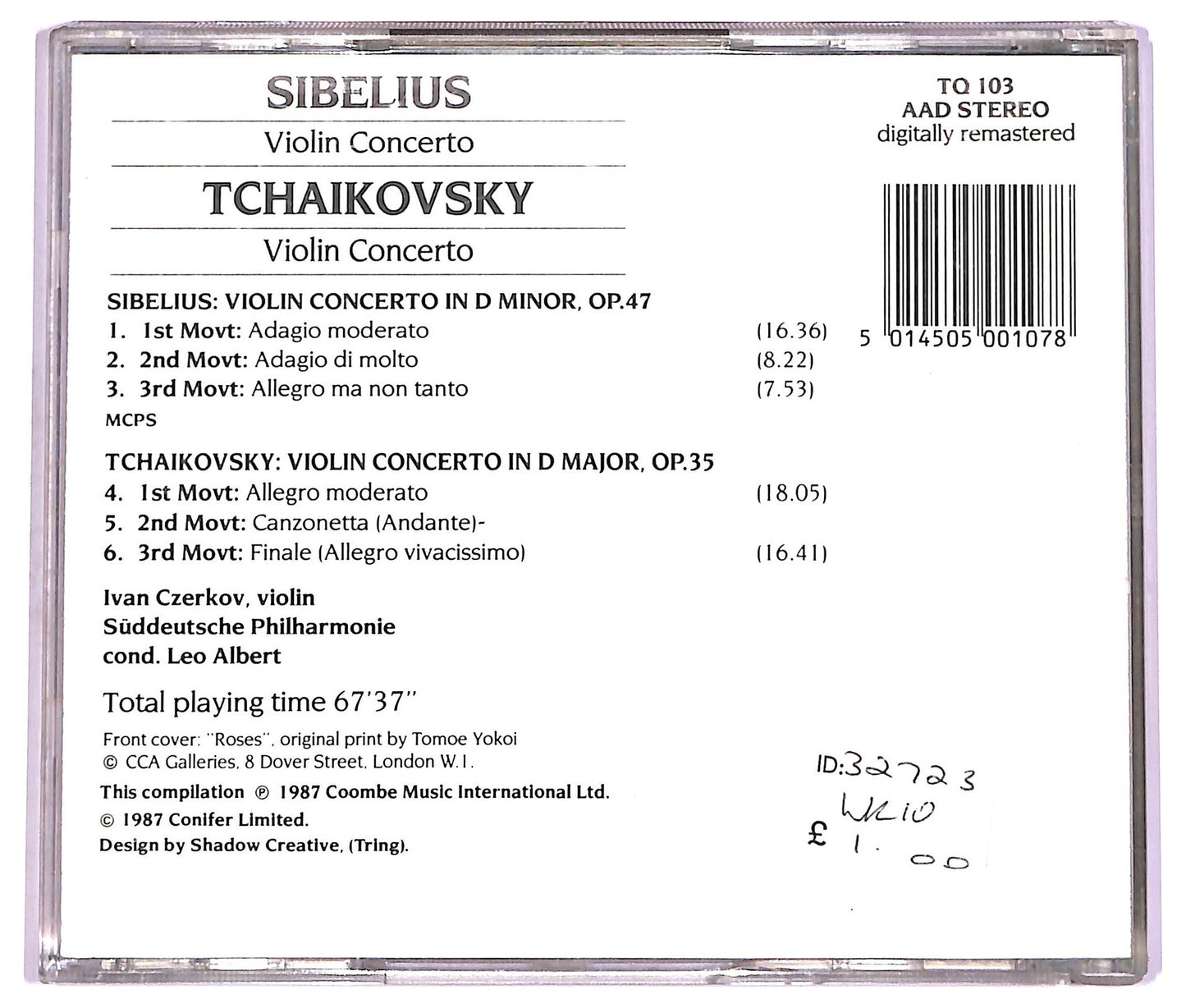 EBOND Sibelius , Tchaikovsky - Violin Concertos CD CD071666