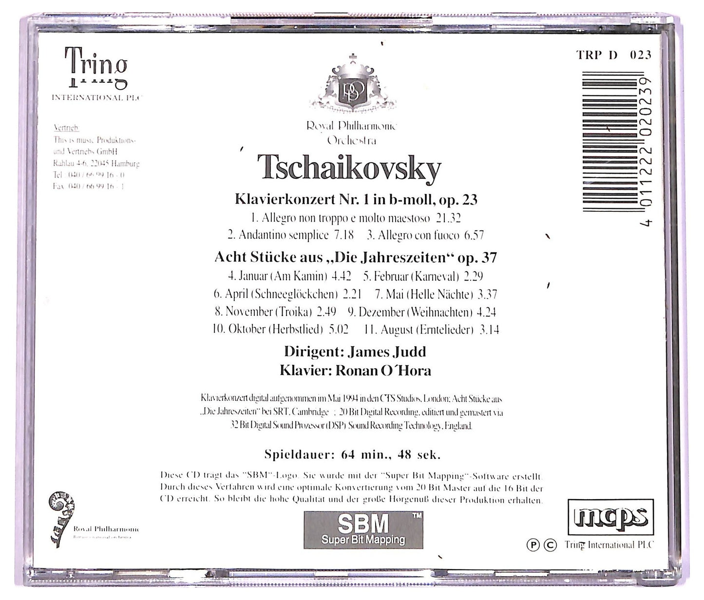 EBOND Tschaikovsky - Klavierkonzert Nr. 1 in B- Moll 23 CD CD071703