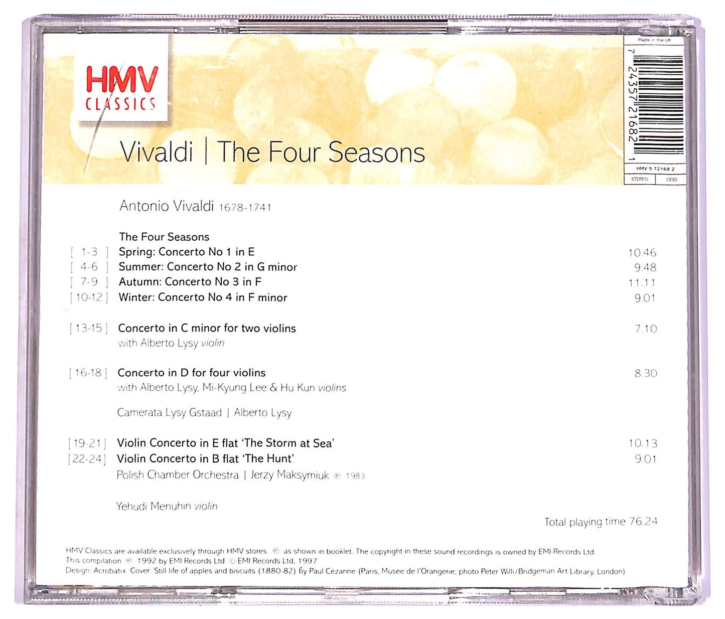 EBOND Vivaldi - The Four Seasons The Storm At Sea The Hunt CD CD071712
