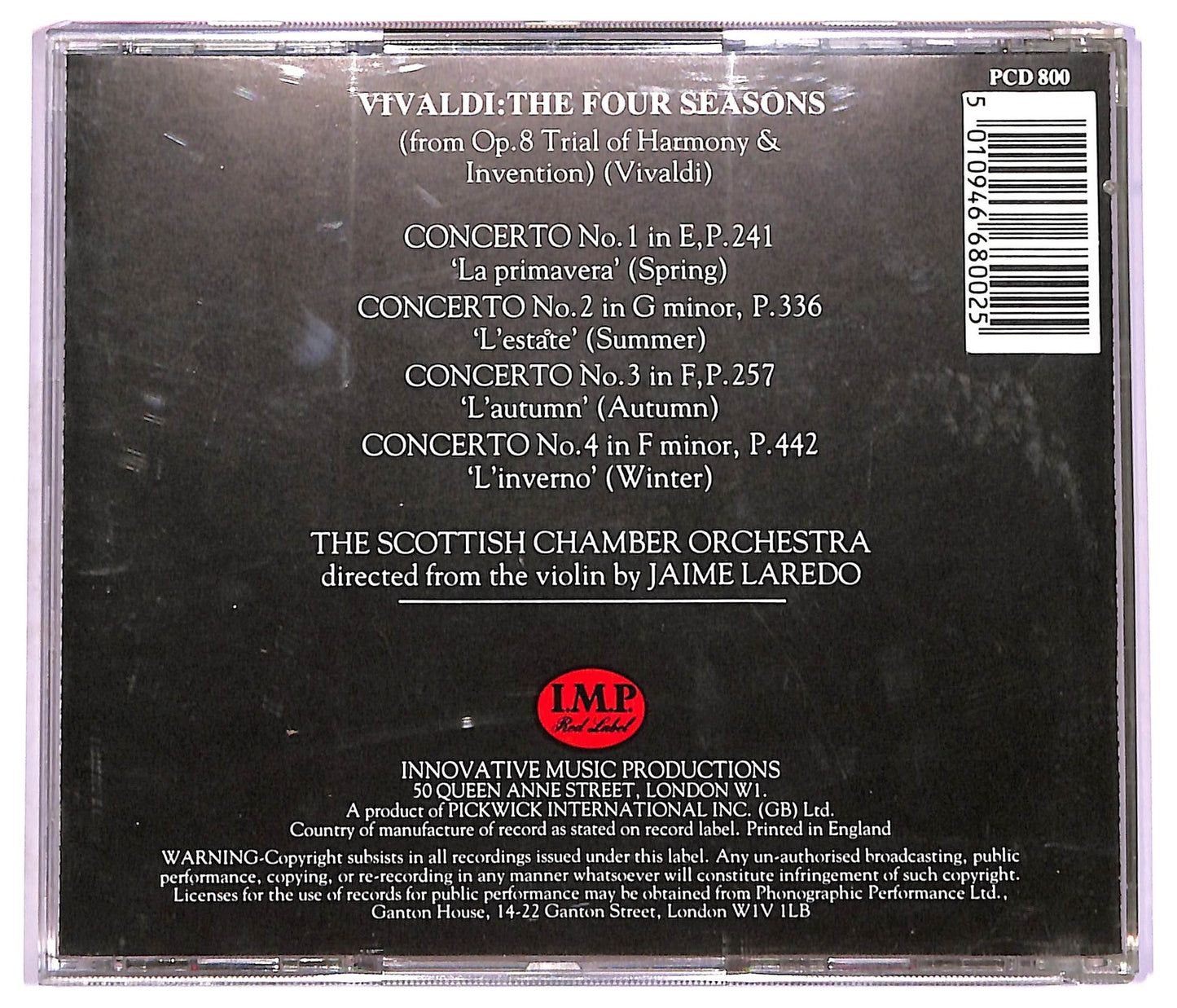 EBOND Vivaldi , Scottish Chamber Orchestra - The Four Seasons CD CD071717